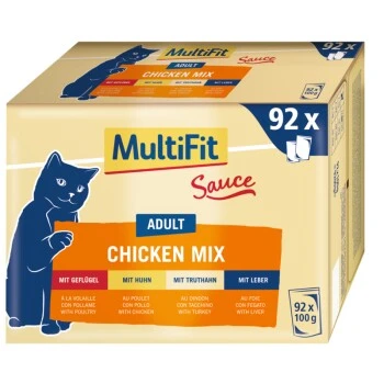 MultiFit Adult Chicken Mix Multipack XXL 92 X 100 G 3 MultiFit Adult Chicken Mix Multipack XXL 92 X 100 G