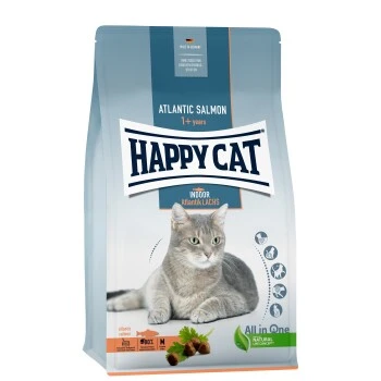 HAPPY CAT Adult Indoor Saumon De L’Atlantique 1,3 Kg 3 HAPPY CAT Adult Indoor Saumon De L’Atlantique 1,3 Kg