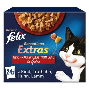 Felix Sensations Extras Gelees 24 X 85 G 3 Felix Sensations Extras Gelees 24 X 85 G
