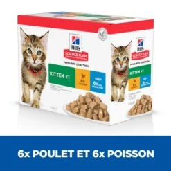 Hill's Science Plan Kitten Multipack 12 Sachets Repas Pour Chaton Poulet Et Poisson 12x85 G -Meilleure Animalerie 2209d0ddd443eb36b59f37d54d1992fa4eca0f13 52742211503 3