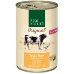 REAL NATURE Adult Bœuf Et Poulet à L’huile De Germes De Blé 6x400 G