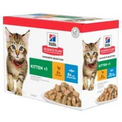 Hill's Science Plan Kitten Multipack 12 Sachets Repas Pour Chaton Poulet Et Poisson 12x85 G