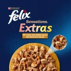 Felix Sensations Extras Gelees 26 X 85 G Au Poulet Et Une Touche De Bacon -Meilleure Animalerie acc1fa71e4b94693a0005eea2c6544d0e6a79fbe 74fcf208f3936ff9e03de953bbc2026fce5d3760