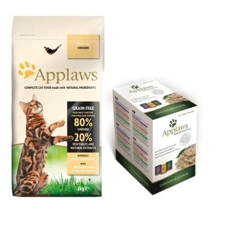 Applaws Kit D’alimentation Mixte Adult Applaws Adult Poulet 2 kg + Applaws Multipack Adult Poulet Variation 12 x 70 g 3 Applaws Kit D’alimentation Mixte Adult Applaws Adult Poulet 2 kg + Applaws Multipack Adult Poulet Variation 12 x 70 g