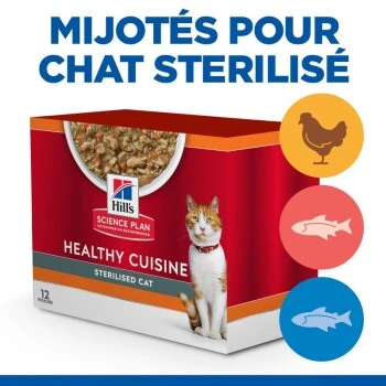 Hill's Science Plan Healthy Cuisine Sterilised Cat Ragout Multipack 12x80 G 4 Hill's Science Plan Healthy Cuisine Sterilised Cat Ragout Multipack 12x80 G – Image 2